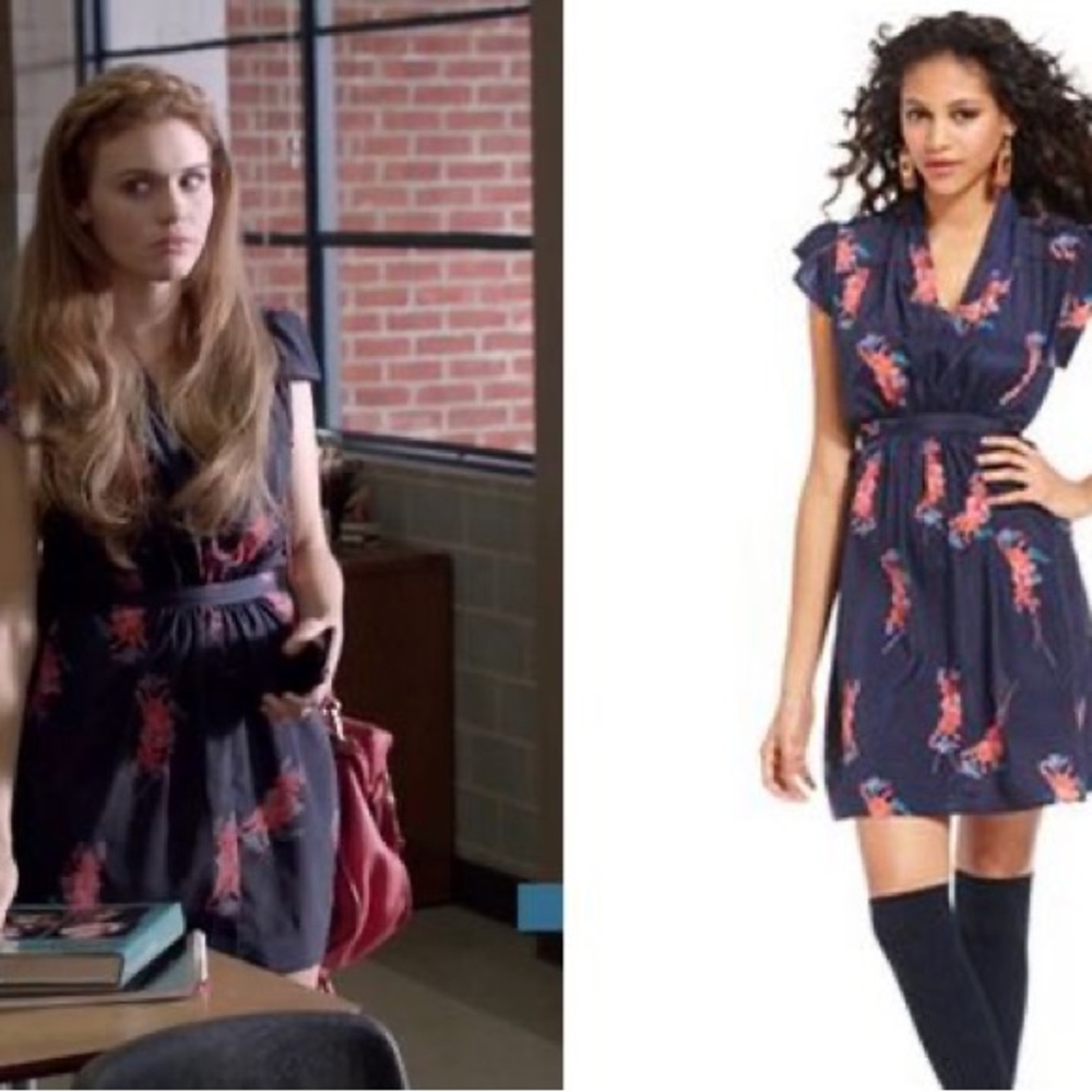 Extremely rare Bar III blue floral dress ASO MTV’s Teen Wolf Lydia Martin size M